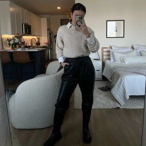 ZARA The Weekend Faux Leather Pants
